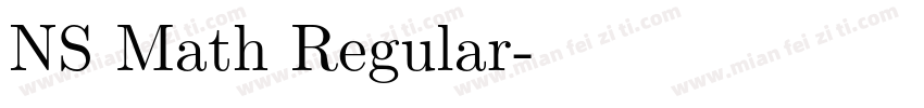 NS Math Regular字体转换